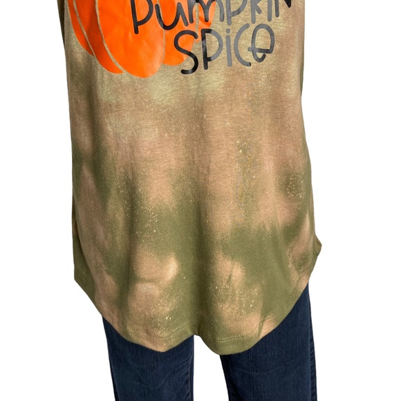 I Hate Pumpkin Spice Tank Graphic Racerback Bleach Dye Fall Autumn Top XXL - Picture 4 of 10